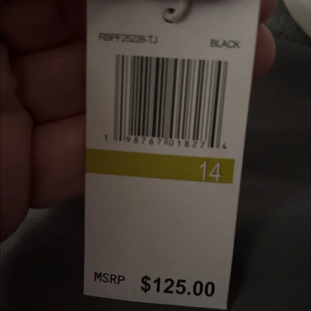 Black One-Piece Swimsuit with Decorative Front Straps - Picture 3 of 3